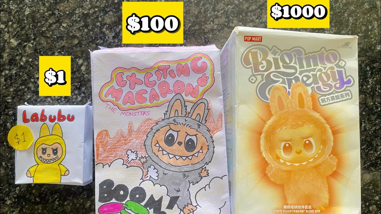 💸 $1 vs $100 vs $1000 Labubu Blind Box  💸✨