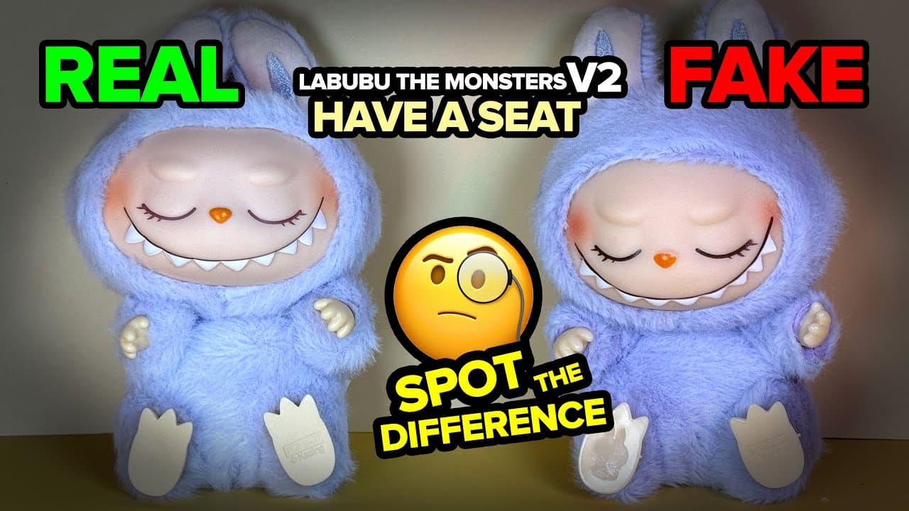 FAKE vs REAL LABUBU THE MONSTERS V2 POP MART Have A Seat Plush Blind Box | Stop Buying Fake Labubu